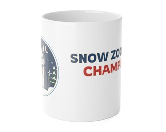 Husky Christmas Mug, Snow Zoomies Champion Funny Siberian Husky Coffee Mug, Husky Mom Gift, Winter Dog Cup