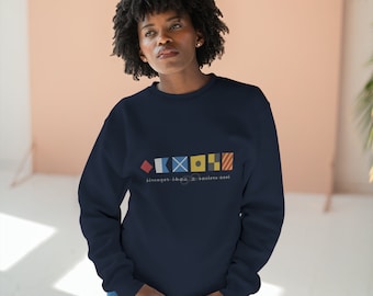 Family Nautical Flags Unisex Premium Crewneck Sweatshirt