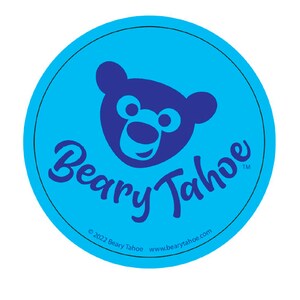 Beary Tahoe Tahoe Pegatina azul 3 &quot;Pegatina de alta calidad