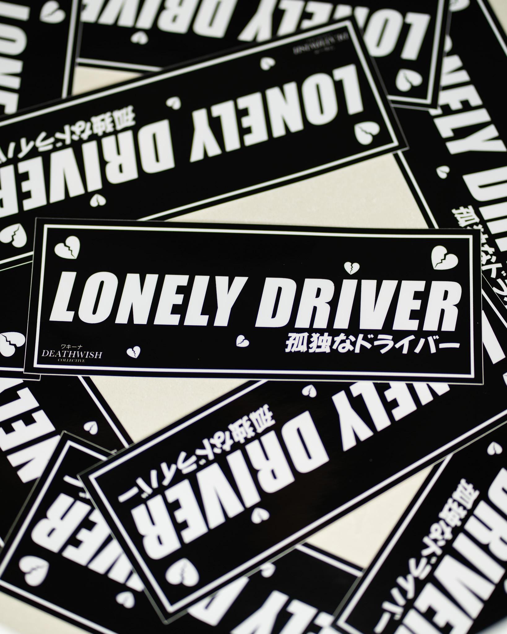 JDM Lonely Driver Sticker Slap - JDM Vinyl Decal - Anime Car