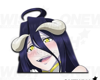 Horn Lady Peeker Sticker - Anime Car Decal - Anime Peeker - Anime Car Accessories