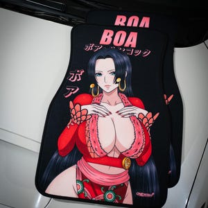 Anime Car Mats: Universal Fit Floor Mats, Pair Front Two, High Quality, Super Soft, Non-Slip Rubber Backing, Jdm Car Accessories Boa