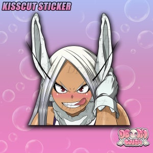 Rabbit Girl Peeker Sticker - Anime Car Decal - Anime Peeker - Anime Car Accessories