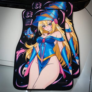 Anime Car Mats: Universal Fit Floor Mats, Pair Front Two, High Quality, Super Soft, Non-Slip Rubber Backing, Jdm Car Accessories DMG