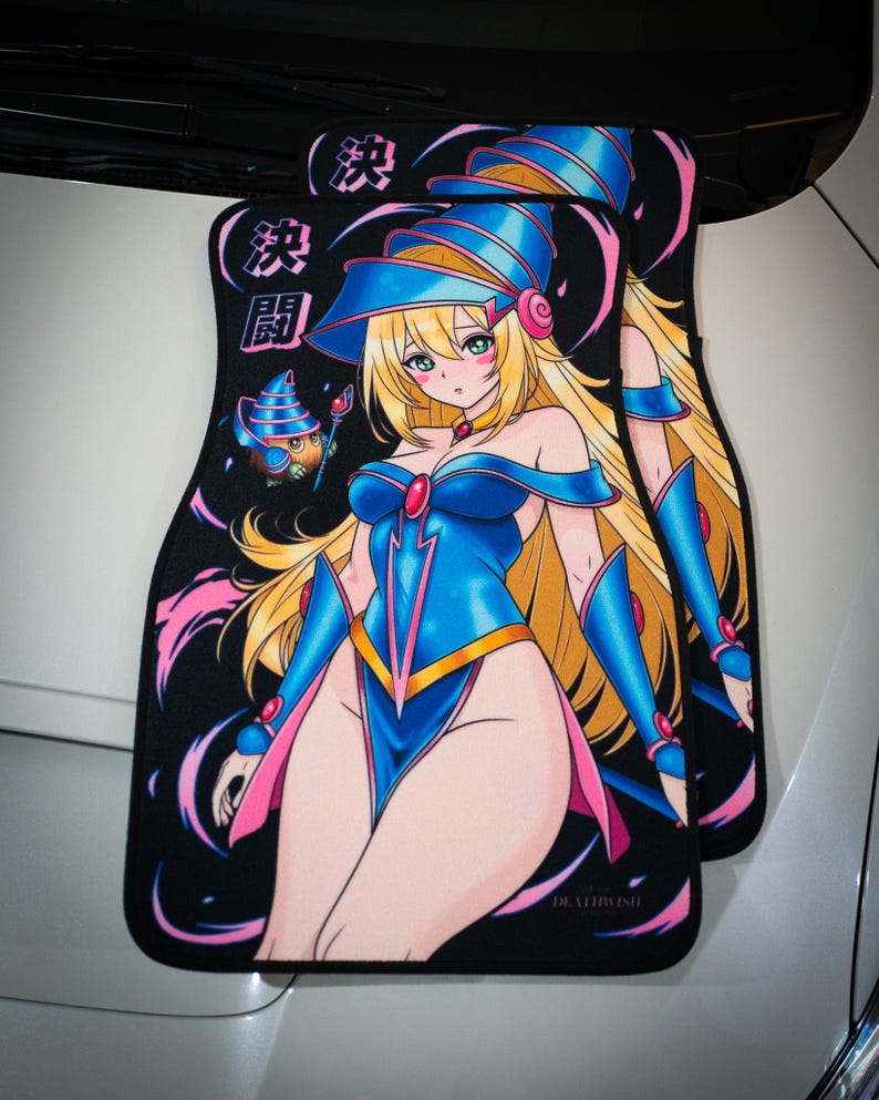 Anime Car Mats: Universal Fit Floor Mats, Pair Front Two, High Quality, Super Soft, Non-Slip Rubber Backing, Jdm Car Accessories DMG