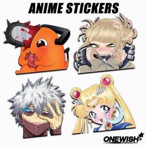 Anime Stickers: Weatherproof vinyl  - JDM Car Accessories - Many Options! Peeker, Decal, Waterproof