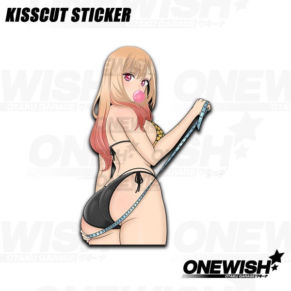 Cosplay Darling Anime Car Decal - Anime Vinyl Peeker - Car Accessories - Kawaii Anime Girl Full Sticker