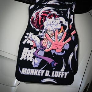 Anime Car Mats: Universal Fit Floor Mats, Pair Front Two, High Quality, Super Soft, Non-Slip Rubber Backing, Jdm Car Accessories Luffy