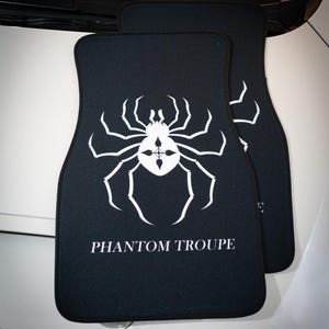 Anime Car Mats: Universal Fit Floor Mats, Pair Front Two, High Quality, Super Soft, Non-Slip Rubber Backing, Jdm Car Accessories Phantom Troupe