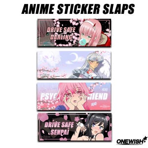 Calcomanías de vinilo con temática de anime JDM: accesorios de anime para coche, resistentes al agua y a la intemperie, accesorios para portátil y calcomanías de anime para coche.