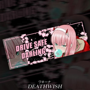 Darling Drive Safe Sticker Slap - JDM Vinyl Decal - Anime Car Accessories