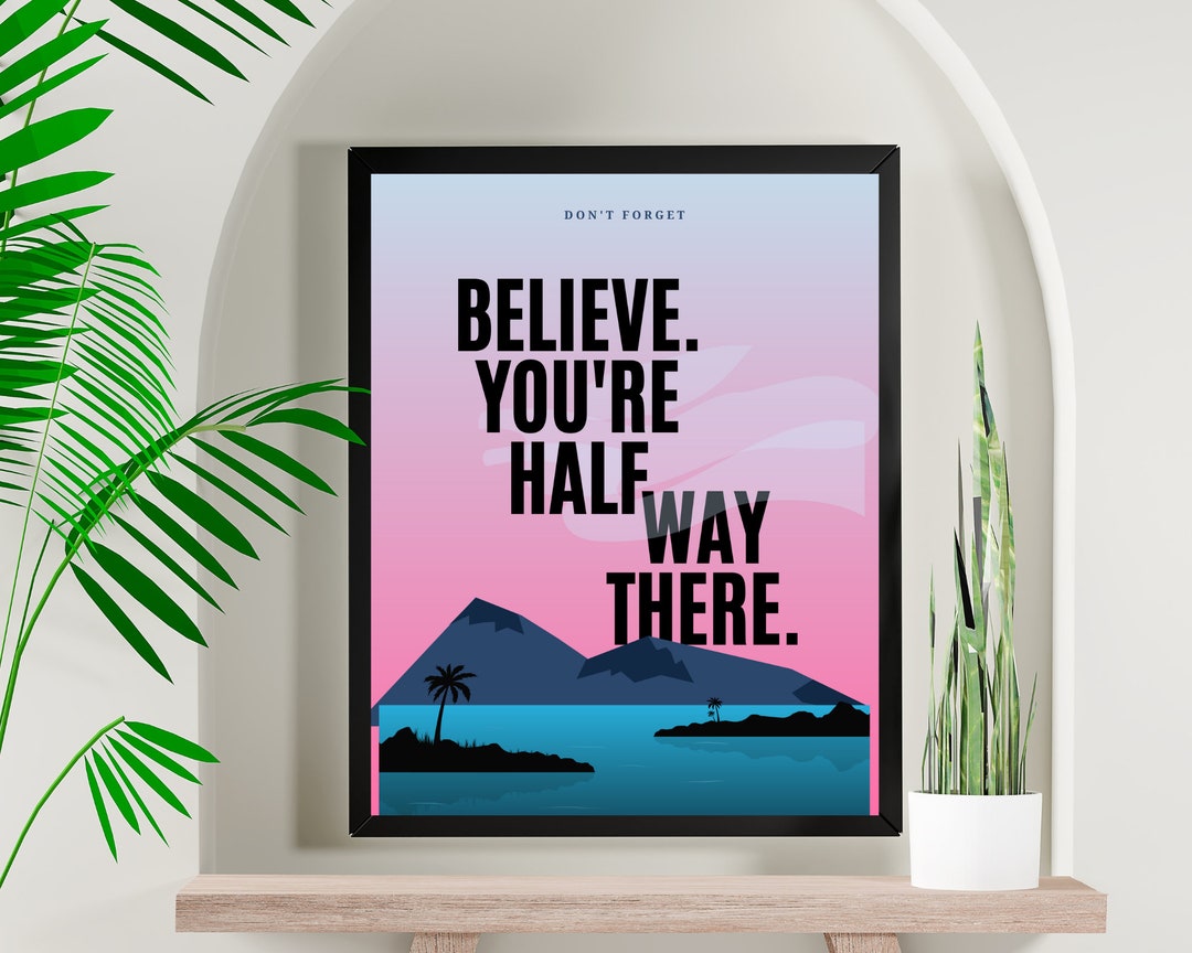 Sunset Motivational Poster Office Wall Art Inspirational Wall Decor