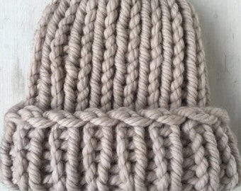 Oversized winter hat,, super chunky beanie, Warm winter knitted hat, Chunky knit beanie