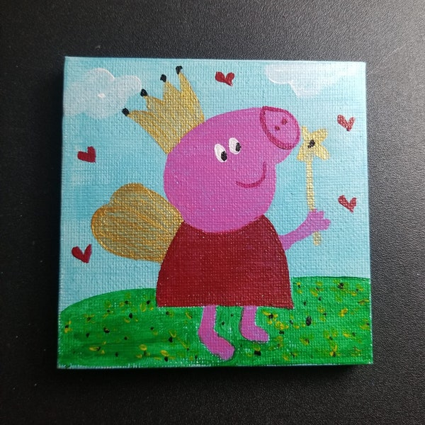 Peppa Pig Canvas Art Etsy