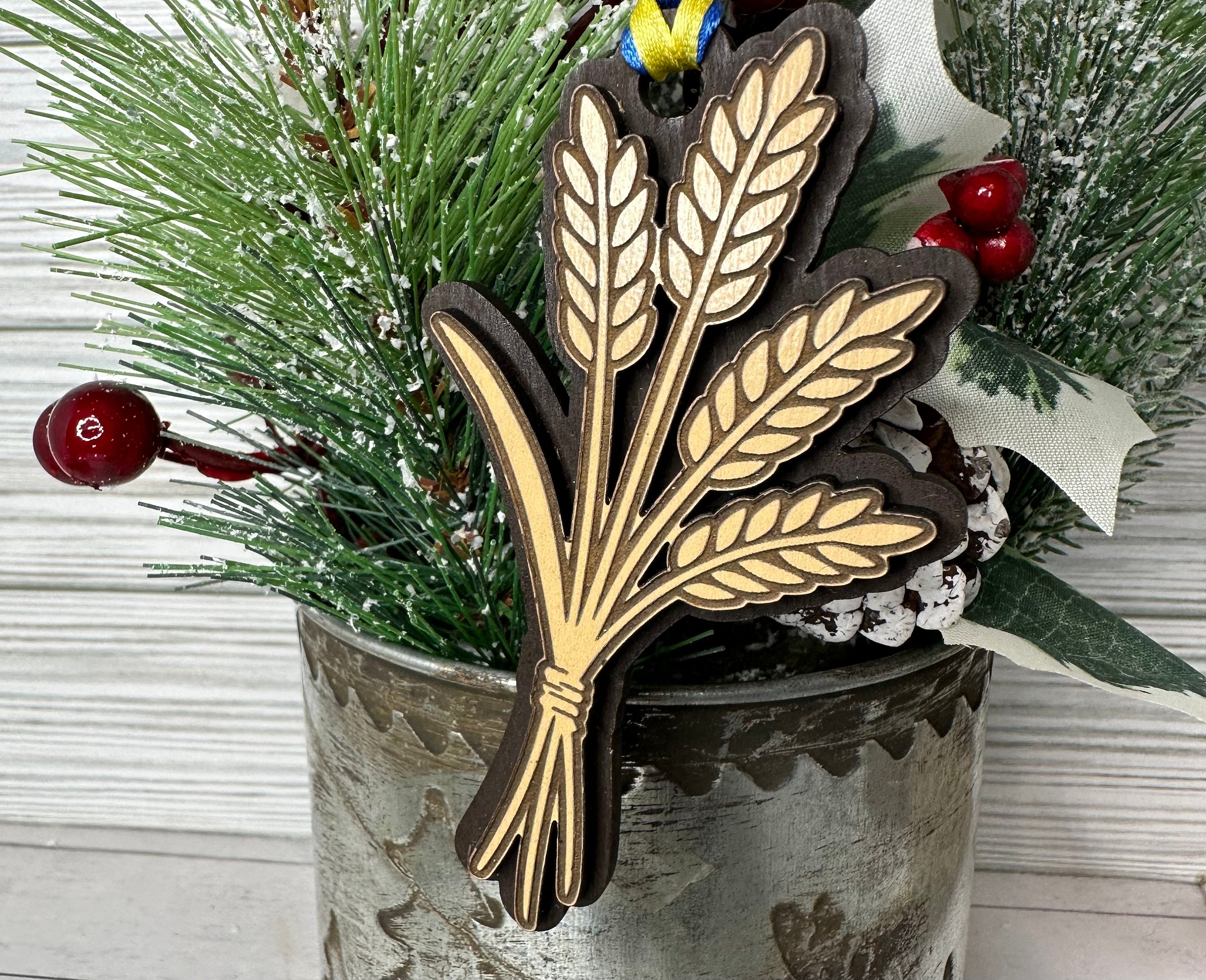 A Sheaf of Wheat Ornament, Wheat Sheaves, Wheat Bundle, Wheat Grain, a Bunch of Wheat, Christmas