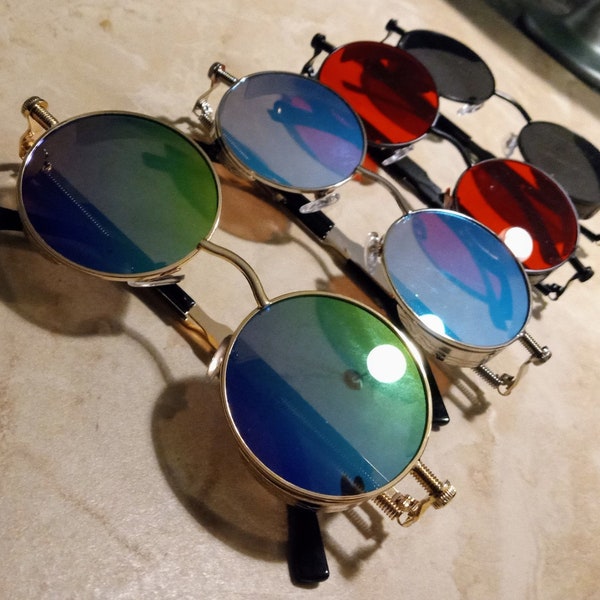 Coolest Retro Steampunk Sunglasses - four colors, great price!