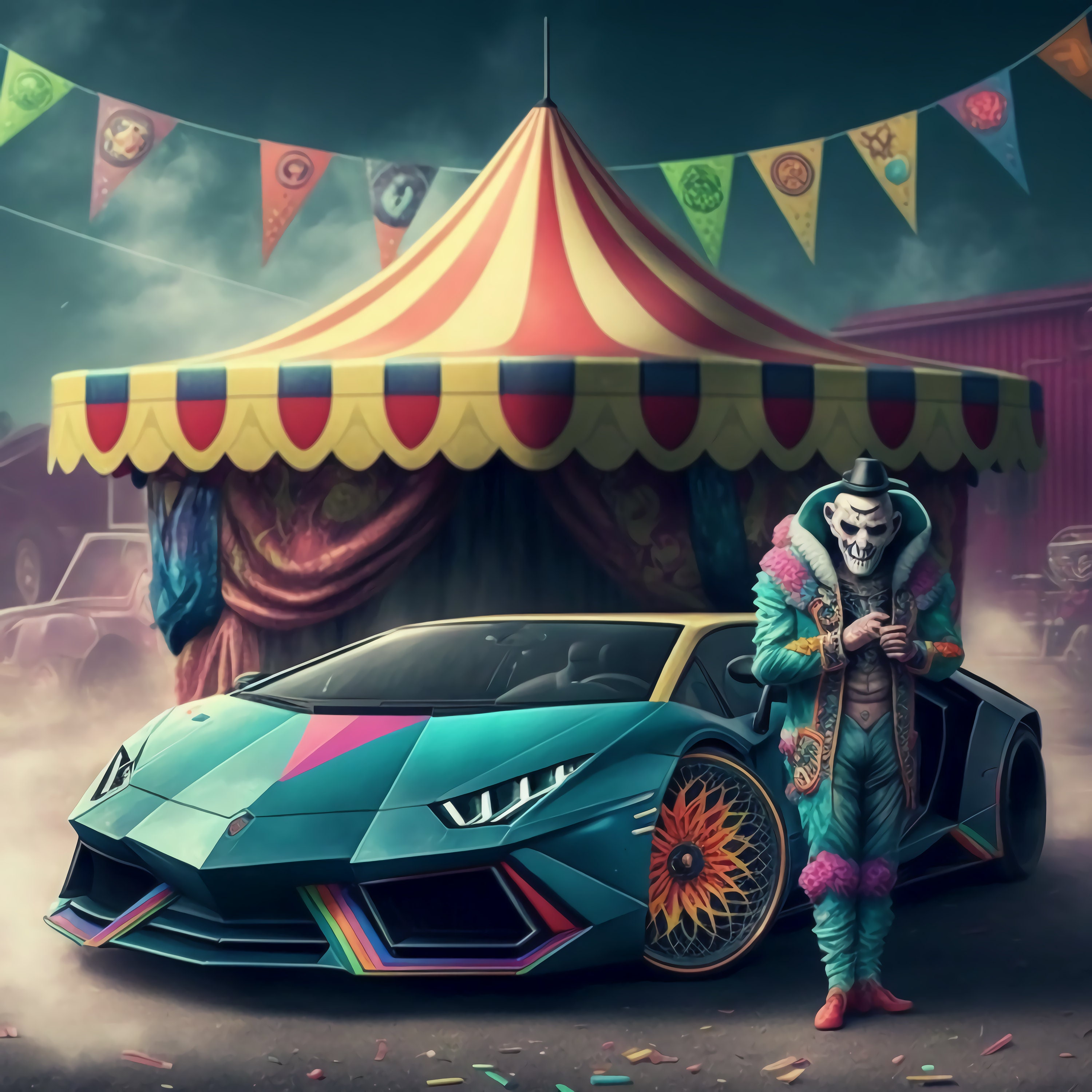 Digital Print Art Lamborghini Aventador Joker - Etsy Canada