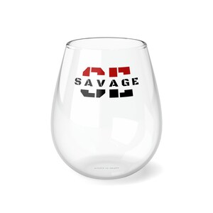 Unique & Luxury Wine Glass Savage Logo