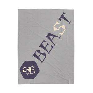 Soft Luxury Decorative Plush Blanket With Beast Logo