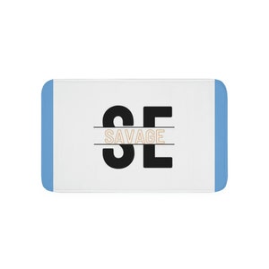 Memory Foam Bath Mat With Savage Logo