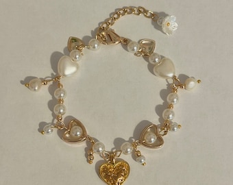 Coquette pearl bead bracelet— read description!!