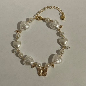 Gold coquette butterfly bracelet ** make sure to read description for more info on different bracelet lengths