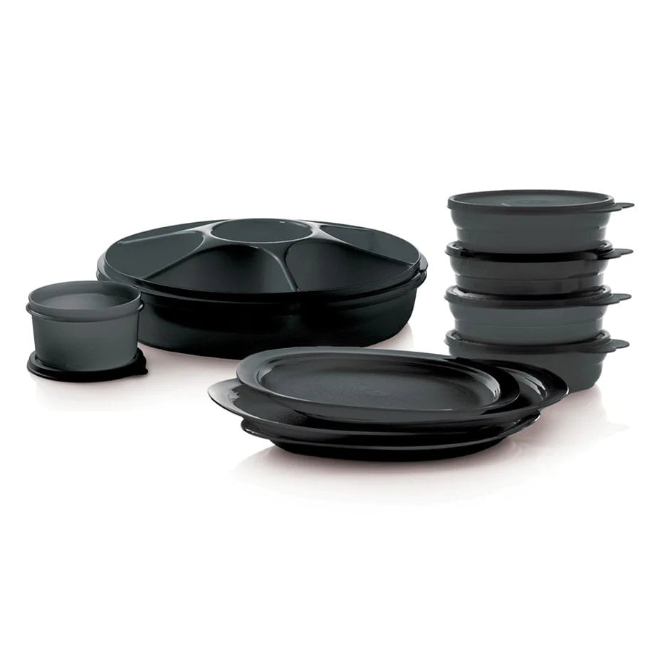Tupperware Oval round black 12 Li Set Esc - AliExpress