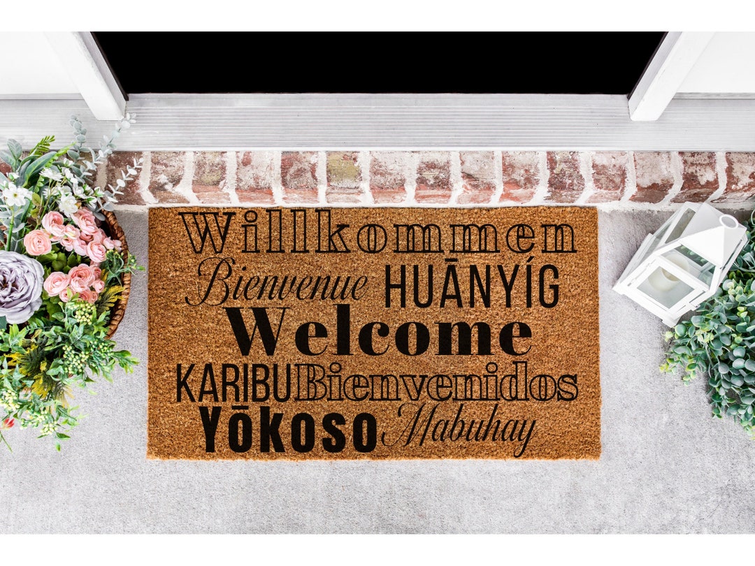 Bienvenidos Doormat, Mat, Filipino Doormat, Bonjour