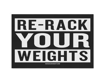 Fitness Floor Mat - 'Re-Rack Your Weights' Heavy Duty Gym Mat