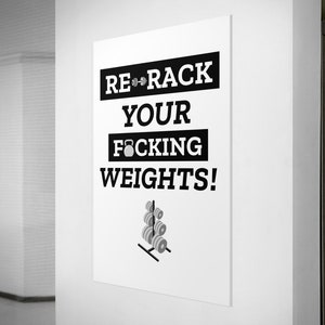 Re-Rack Your Weight Premium Matte vertikale Poster