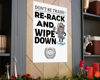 Rerack Your Weight Gym Poster | Funny Fitness Art