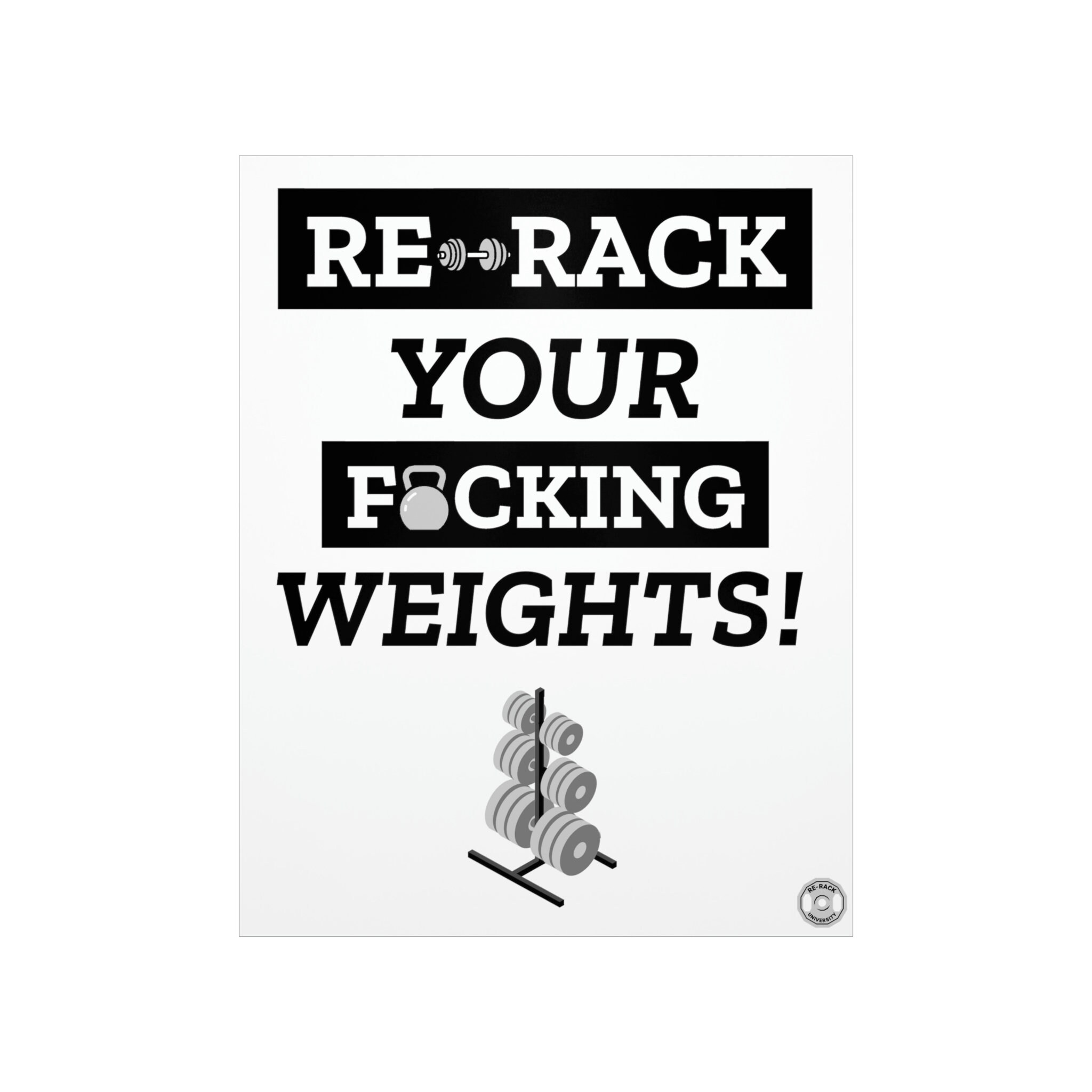 Re-rack Your Weights Gym Poster, Motivational Fitness Art - Etsy
