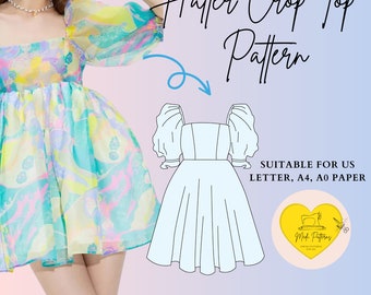 Puff dress pattern | Selkie Puff Dress Pattern| Babydoll Dress sewing pattern | cottagecore dress pattern |Prom dress pattern | Gown Fairy