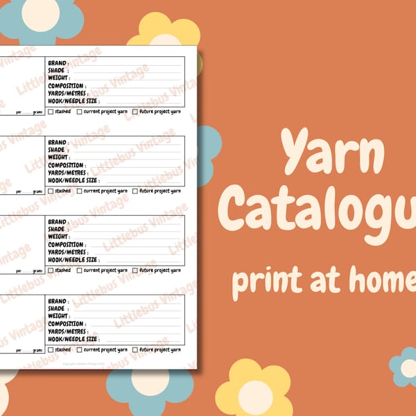 PDF Digital Download | Yarn Catalogue | Yarn Organisation | Bullet Journal | Yarn Journal | Knitting Journal | Crochet Journal | Craft Diary