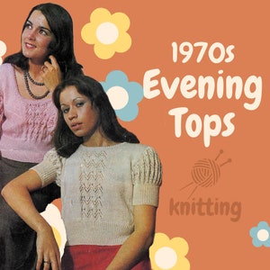 PDF Digital Pattern | 70s Top | Lacey Boho | Vintage Evening Top | Aotea | 4 Ply | New Zealand Vintage |