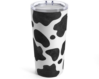 Cowprint Tumbler, cow print, 20 oz tumbler, bulk tumblers, camping wine tumbler, travel wine tumbler, cowprint pattern, customizable