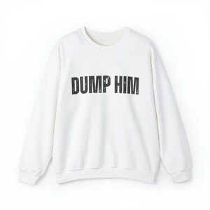 Retro Valentines Sweatshirt, Dump Him, Galentines Day, Anti Love Pullover, Womens Valentines Day Crew, Pink Crewneck, Varsity Crewneck