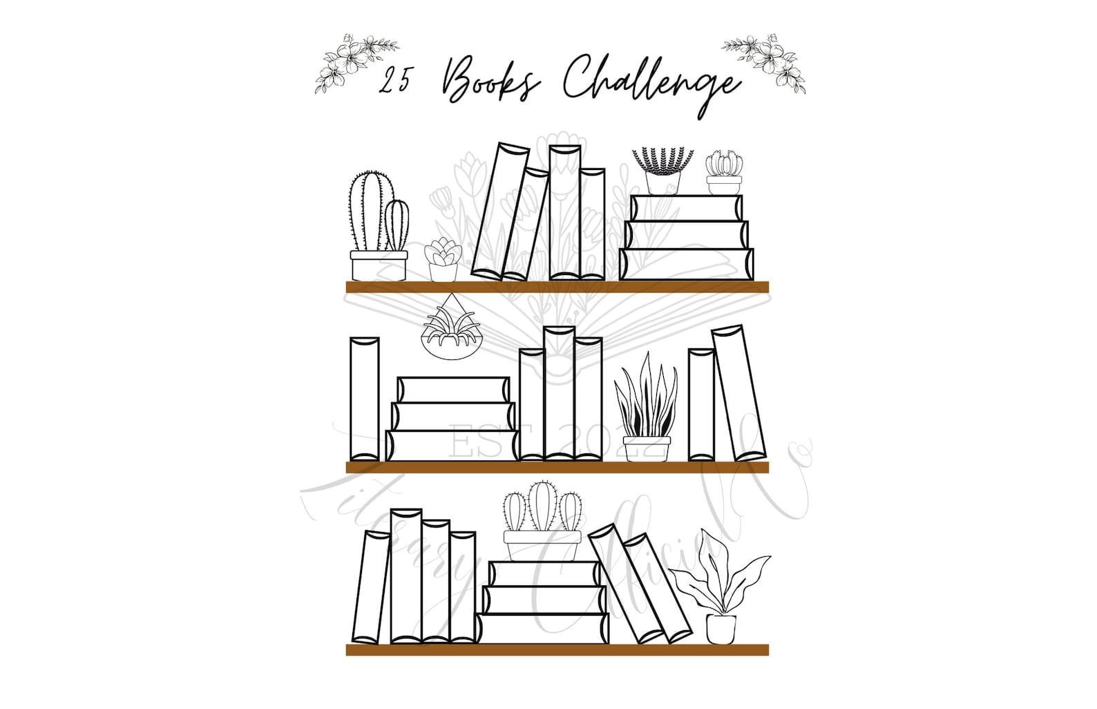 Printable Book Challenge | PDF Digital Download | Reading Log Journal ...