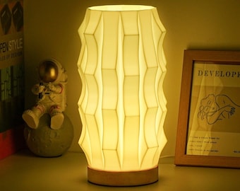 Unique 3D Printed Artistic Sculptural Table Lamp - Ideal Bedside Lamp and Birthday Gift