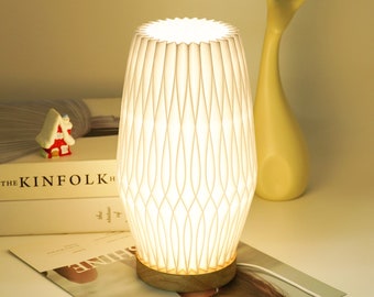 Elegant 3D Printed Artistic Table Lamp for Bedroom Living room, Decorative Lighting Desk Lamp Night Light for mom