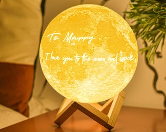 Personalized Moon Lamp - Unique Night Light for Kids and Women | Gifts for Boys, Girls, and Women Birthday Gifts