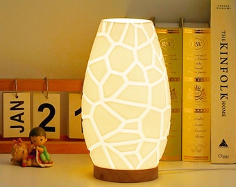 Unique 3D Printed Bedside Lamp: Modern and Artistic Table Lamp, Decor Desk Lamp Night Light Gift for Her, mom