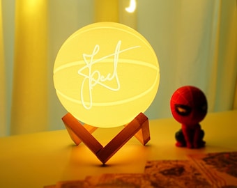 Personalized Gifts Basketball Player 3D Printed Lamp Birthday Gifts for him men boys Night Light and Unique Gift Table Lamp