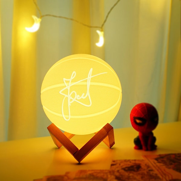 Personalized Gifts Basketball Player 3D Printed Lamp Birthday Gifts for him men boys Night Light and Unique Gift Table Lamp