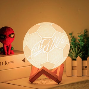 Personalized Soccer Gifts for Soccer Fan player Night Light Lamp For Friend Men boy Kids Dad Football Christmas Coach Gifts Birthdays