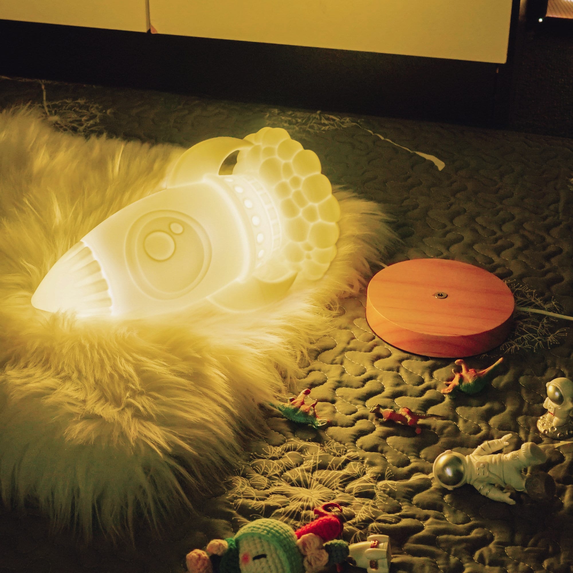 Birthday Graduation Gifts Idea - 3D Printed Rocket Night Light - Color-Changing LED Lamp for Kids' Rooms, Kindergarten Decor