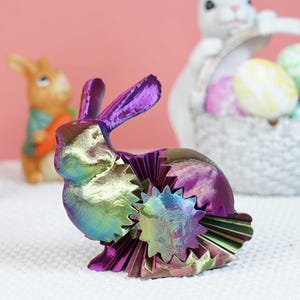 Bunny Fidget Toy – 3D Printed Rabbit Stress Relief Desk Toy, Easter Birthday Gift, 3D Bunny Stress Toy
