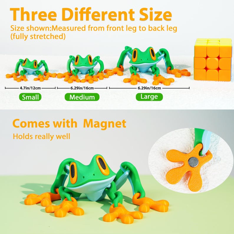 Frog Fridge Magnet | 3D Printed Animals Toys | Cute Magnetic Animal Decor | Articulated Fridge Decoration | Magnets Gift Home Decor
frog
fridge magnet
3d printed animals
3d printed toys
Magnetic Fridge
Fridge Decor
Magnets Gift
home decor
3d printed
cute magnetic
3d printed frog
gift for her
cute gift