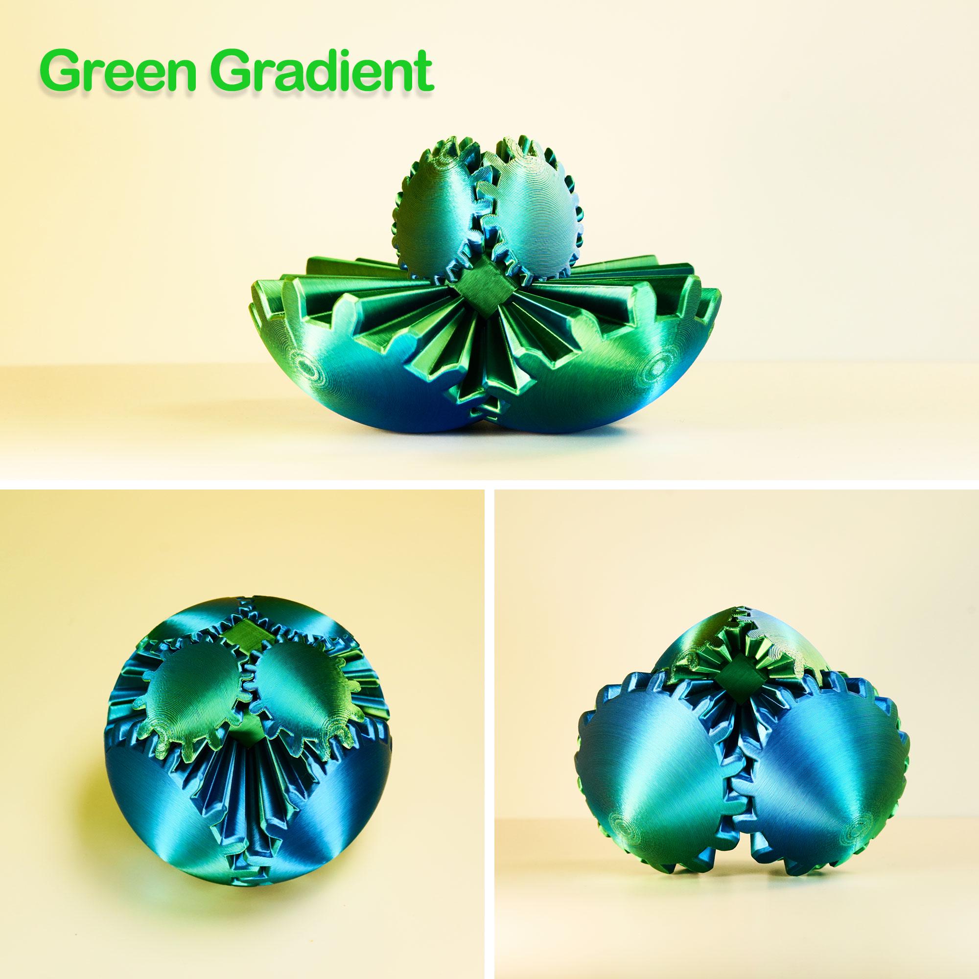 3D Printed Gear Ball Sphere Fidget-Transformable Stress Relief Toy, Colorful Gradient, Birthday Cool Gift for Dad Kids boy girl Ruvenbal