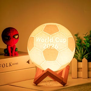World Cup 2026 Personalized Soccer Gifts for Soccer Player Night Light Lamp Friend Men Boy Kids Dad Mom Football Coach Gifts Birthday
